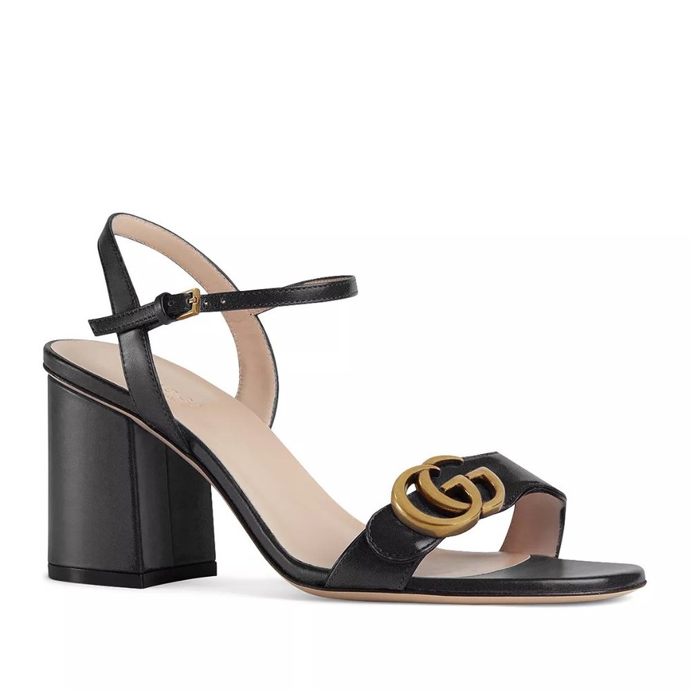 Gucci Women's Marmont High Block Heel Sandals
